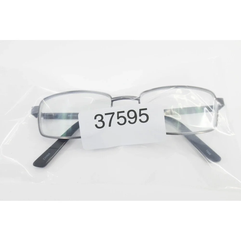 MM 5103 GM Gunmetal Rectangular Full Rim Eyeglass Frames 52-18-140 Mens Womens